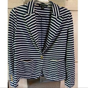 Ralph Lauren knit striped blazer